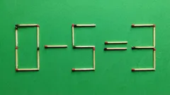 Quais os 2 fósforos que é preciso mover para que a igualdade fique correta? Teste de QI