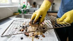 Como limpar rapidamente a grelha do forno de gordura: o melhor produto com dois ingredientes